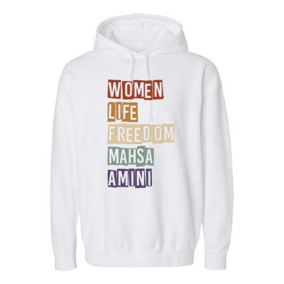 Women Life Freedom Mahsa Amini Rise With The Women Of Iran Garment-Dyed Fleece Hoodie