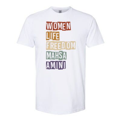 Women Life Freedom Mahsa Amini Rise With The Women Of Iran Softstyle CVC T-Shirt