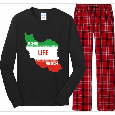 Wo Life Freedom Cute Iranian Flag Of Iran Gift Long Sleeve Pajama Set