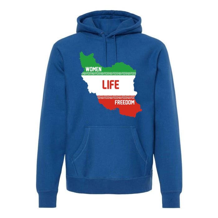 Wo Life Freedom Cute Iranian Flag Of Iran Gift Premium Hoodie