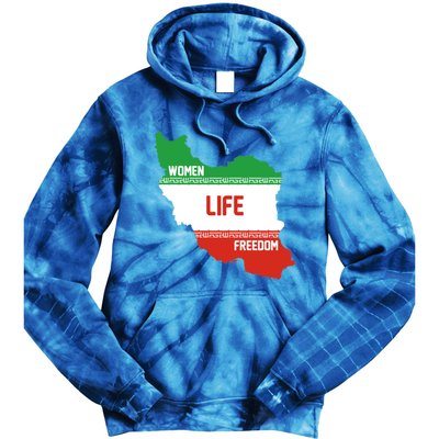 Wo Life Freedom Cute Iranian Flag Of Iran Gift Tie Dye Hoodie