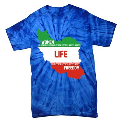 Wo Life Freedom Cute Iranian Flag Of Iran Gift Tie-Dye T-Shirt