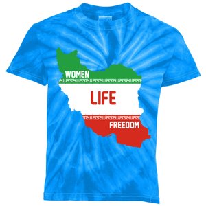 Wo Life Freedom Cute Iranian Flag Of Iran Gift Kids Tie-Dye T-Shirt