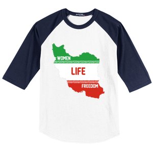 Wo Life Freedom Cute Iranian Flag Of Iran Gift Baseball Sleeve Shirt