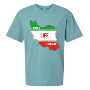 Wo Life Freedom Cute Iranian Flag Of Iran Gift Sueded Cloud Jersey T-Shirt