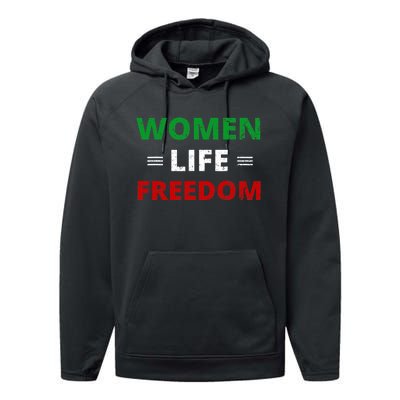 Women Life Freedom Shirt Zan Zendegi Azadi Iran Performance Fleece Hoodie