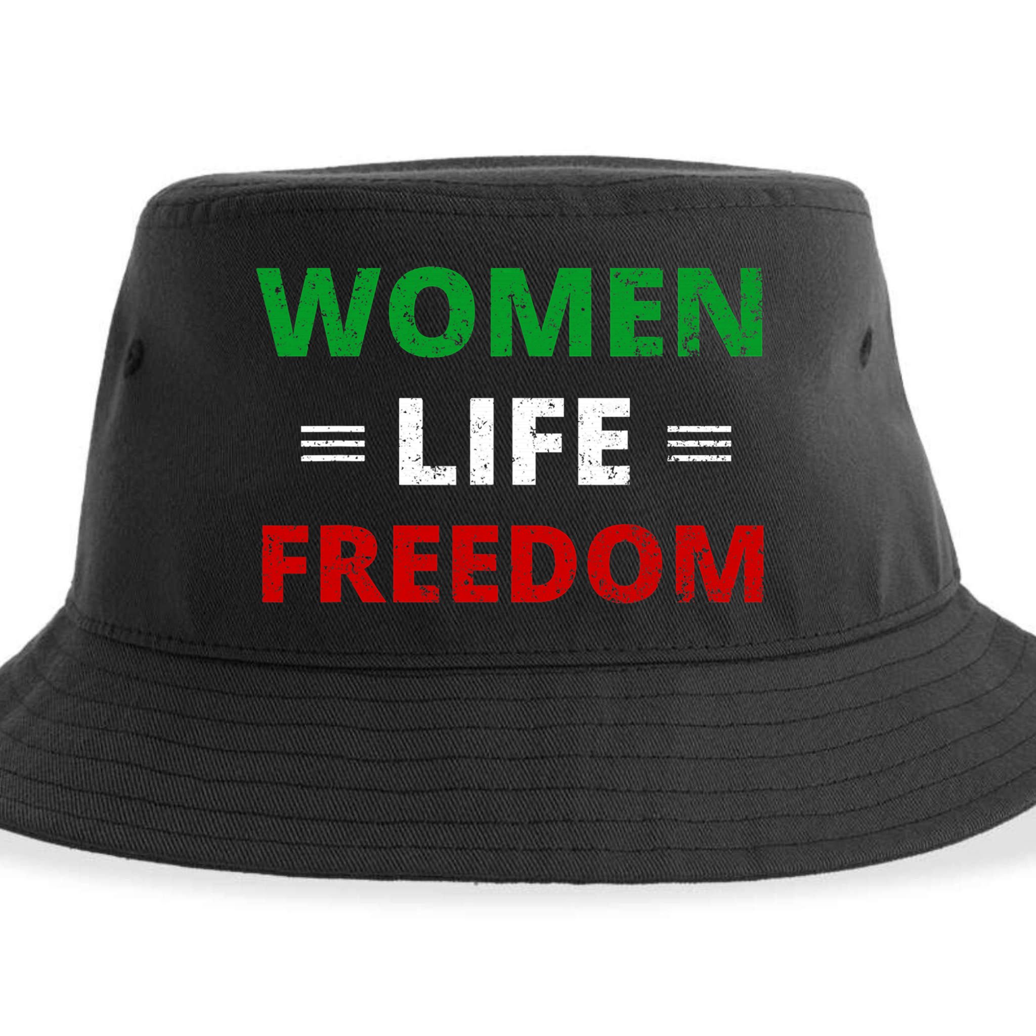 Women Life Freedom Shirt Zan Zendegi Azadi Iran Sustainable Bucket Hat