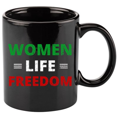 Women Life Freedom Shirt Zan Zendegi Azadi Iran 11oz C Handle Ceramic Mug