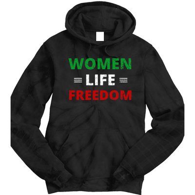 Women Life Freedom Shirt Zan Zendegi Azadi Iran Tie Dye Hoodie