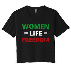 Women Life Freedom Shirt Zan Zendegi Azadi Iran Women's Crop Top Tee