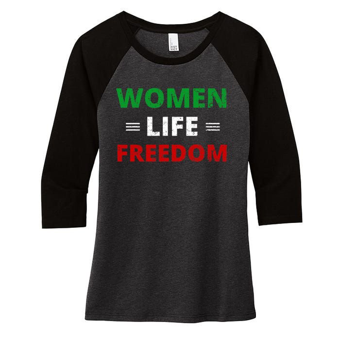 Women Life Freedom Shirt Zan Zendegi Azadi Iran Women's Tri-Blend 3/4-Sleeve Raglan Shirt