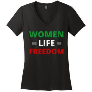 Women Life Freedom Shirt Zan Zendegi Azadi Iran Women's V-Neck T-Shirt