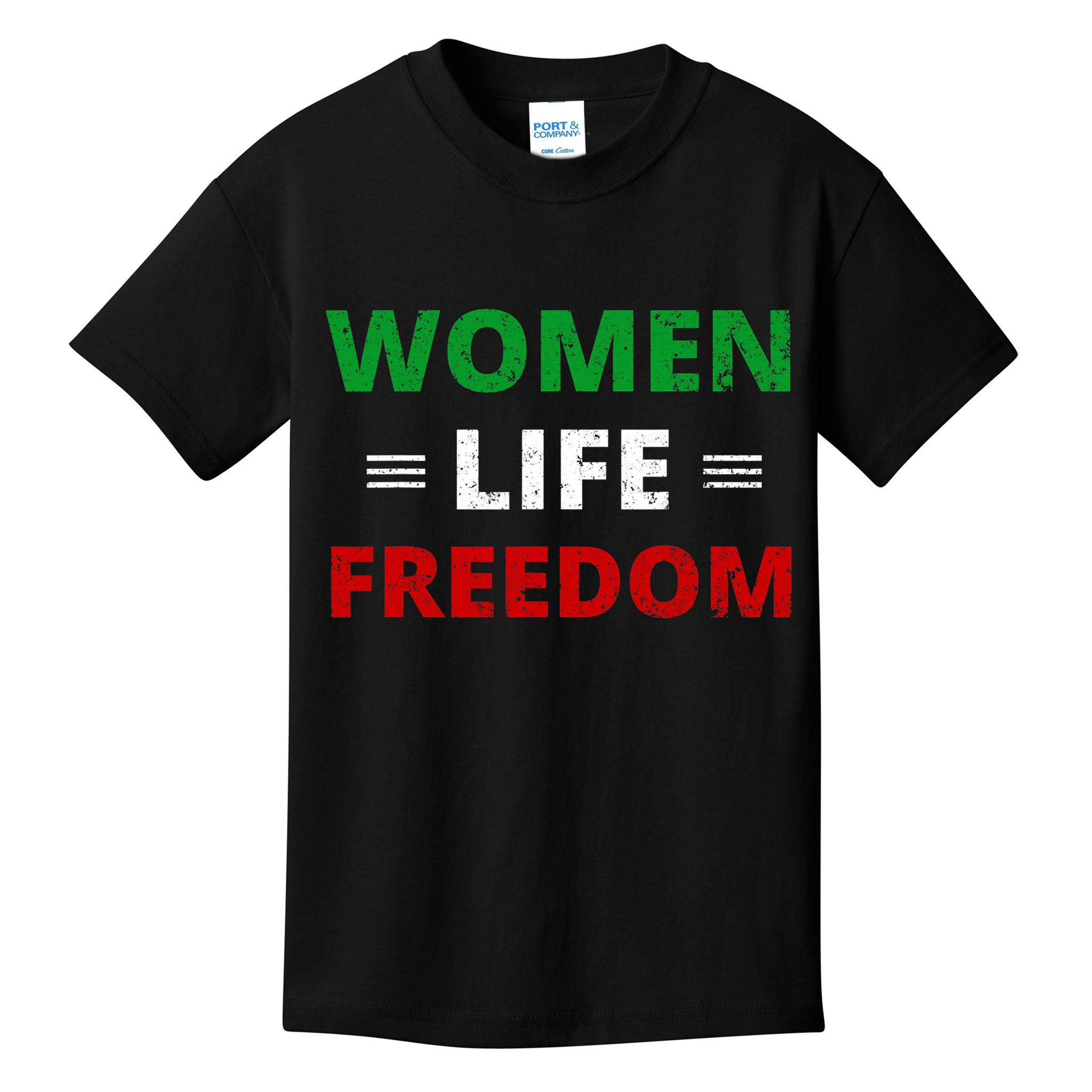 Women Life Freedom Shirt Zan Zendegi Azadi Iran Kids T-Shirt