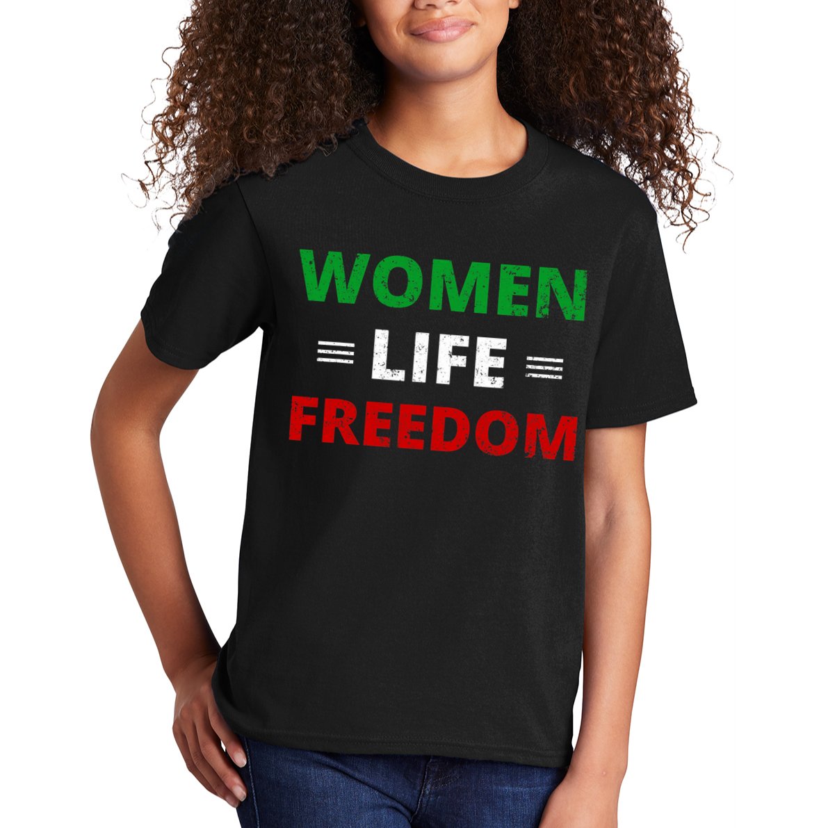 Women Life Freedom Shirt Zan Zendegi Azadi Iran Kids T-Shirt