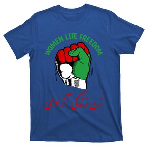 Wo Life Freedom Iran Flag Rise With Of Iran Gift T-Shirt