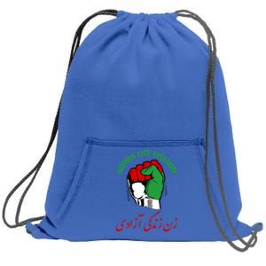 Wo Life Freedom Iran Flag Rise With Of Iran Gift Sweatshirt Cinch Pack Bag