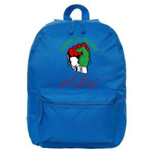 Wo Life Freedom Iran Flag Rise With Of Iran Gift 16 in Basic Backpack