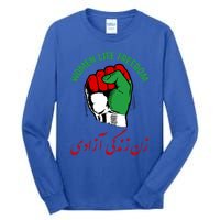 Wo Life Freedom Iran Flag Rise With Of Iran Gift Tall Long Sleeve T-Shirt