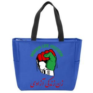 Wo Life Freedom Iran Flag Rise With Of Iran Gift Zip Tote Bag