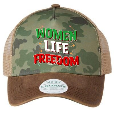 Wo Life Freedom Iranian Flag Of Iran Gift Legacy Tie Dye Trucker Hat