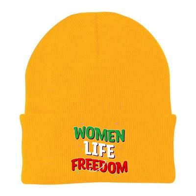 Wo Life Freedom Iranian Flag Of Iran Gift Knit Cap Winter Beanie