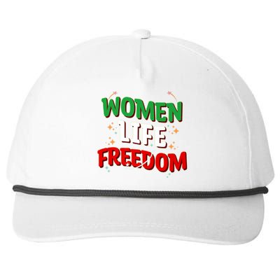 Wo Life Freedom Iranian Flag Of Iran Gift Snapback Five-Panel Rope Hat