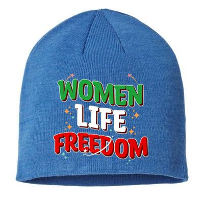 Wo Life Freedom Iranian Flag Of Iran Gift Sustainable Beanie