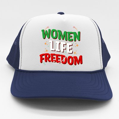 Wo Life Freedom Iranian Flag Of Iran Gift Trucker Hat