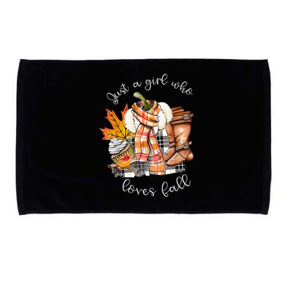 Who Loves Fall Football Thankving Fall Autumn Microfiber Hand Towel