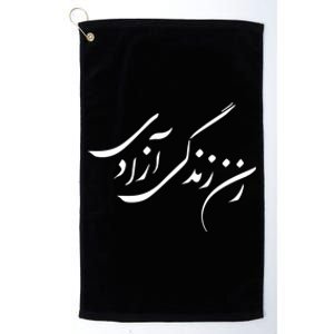 Women Life Freedom In Farsi Shirt, Zan Zendegi Azadi Platinum Collection Golf Towel