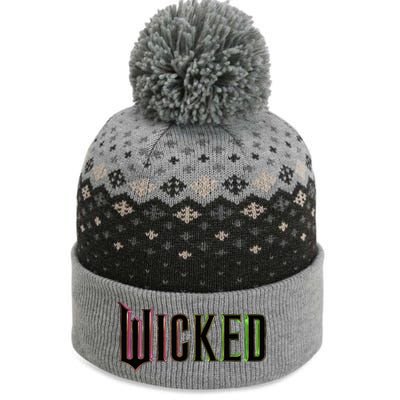 Wicked Logo Funny Witch The Baniff Cuffed Pom Beanie