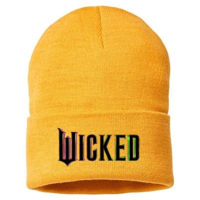 Wicked Logo Funny Witch Sustainable Knit Beanie