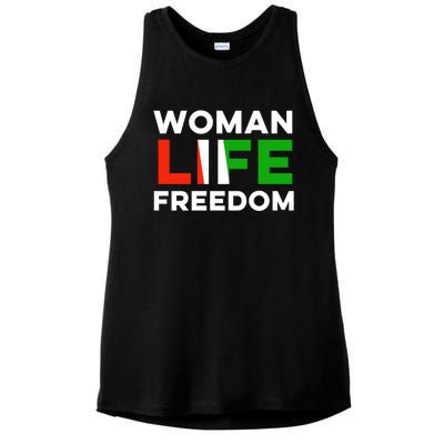 Woman Life Freedom Stand With Women Freedom Ladies PosiCharge Tri-Blend Wicking Tank