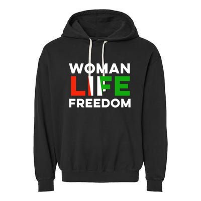 Woman Life Freedom Stand With Women Freedom Garment-Dyed Fleece Hoodie