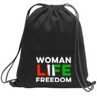 Woman Life Freedom Stand With Women Freedom Sweatshirt Cinch Pack Bag