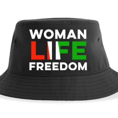 Woman Life Freedom Stand With Women Freedom Sustainable Bucket Hat