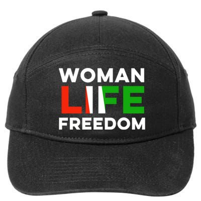 Woman Life Freedom Stand With Women Freedom 7-Panel Snapback Hat