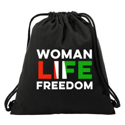 Woman Life Freedom Stand With Women Freedom Drawstring Bag