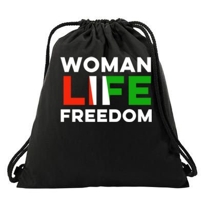 Woman Life Freedom Stand With Women Freedom Drawstring Bag