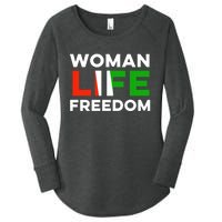 Woman Life Freedom Stand With Women Freedom Women's Perfect Tri Tunic Long Sleeve Shirt