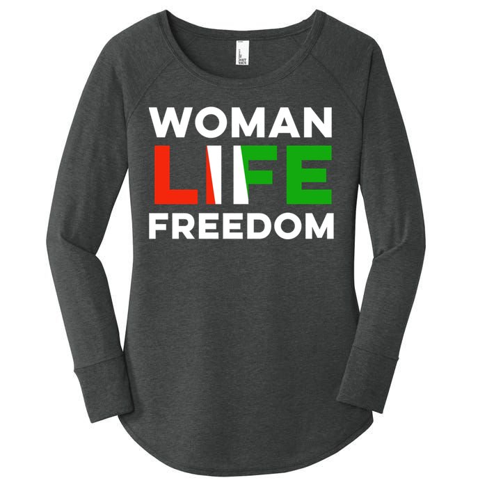 Woman Life Freedom Stand With Women Freedom Women's Perfect Tri Tunic Long Sleeve Shirt