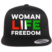 Woman Life Freedom Stand With Women Freedom Flat Bill Trucker Hat