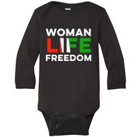 Woman Life Freedom Stand With Women Freedom Baby Long Sleeve Bodysuit