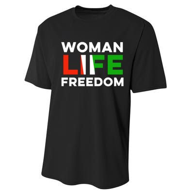 Woman Life Freedom Stand With Women Freedom Performance Sprint T-Shirt