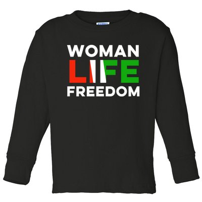 Woman Life Freedom Stand With Women Freedom Toddler Long Sleeve Shirt