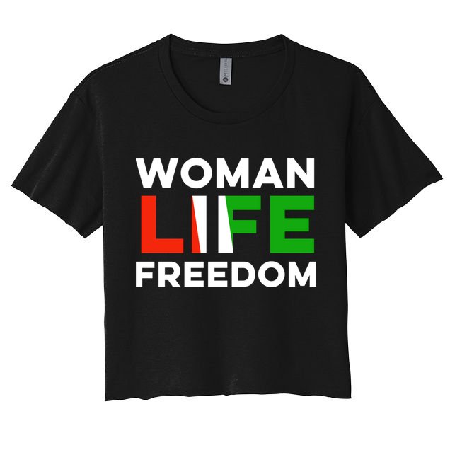 Woman Life Freedom Stand With Women Freedom Crop Top