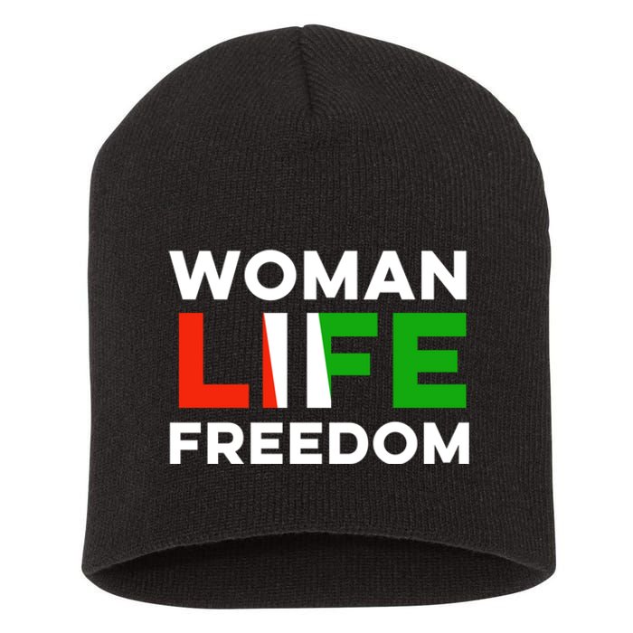 Woman Life Freedom Stand With Women Freedom Short Acrylic Beanie