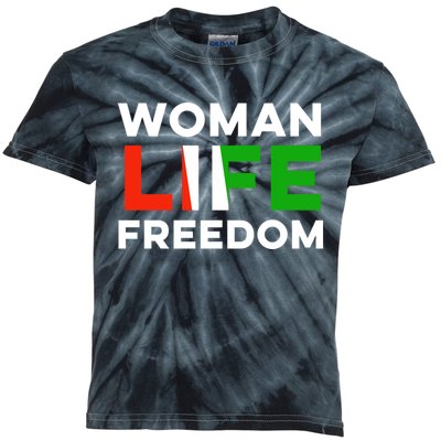 Woman Life Freedom Stand With Women Freedom Kids Tie-Dye T-Shirt