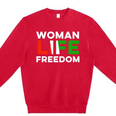 Woman Life Freedom Stand With Women Freedom Premium Crewneck Sweatshirt