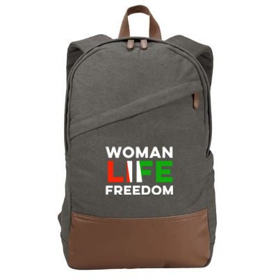 Woman Life Freedom Stand With Women Freedom Cotton Canvas Backpack